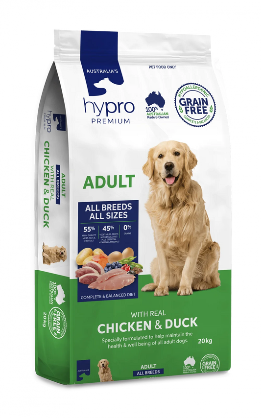 HYPRO PREMIUM GRAIN FREE CHICKEN & DUCK 20KG