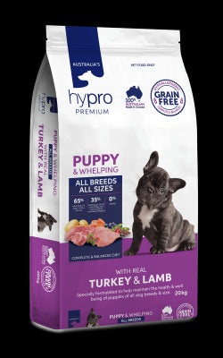 HYPRO PREMIUM PUPPY GRAIN FREE TURKEY & LAMB 2.5KG