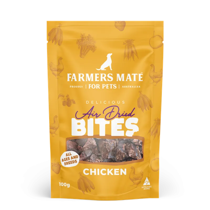 FARMERS MATE CHICKEN AIR DRIED BITES 100G