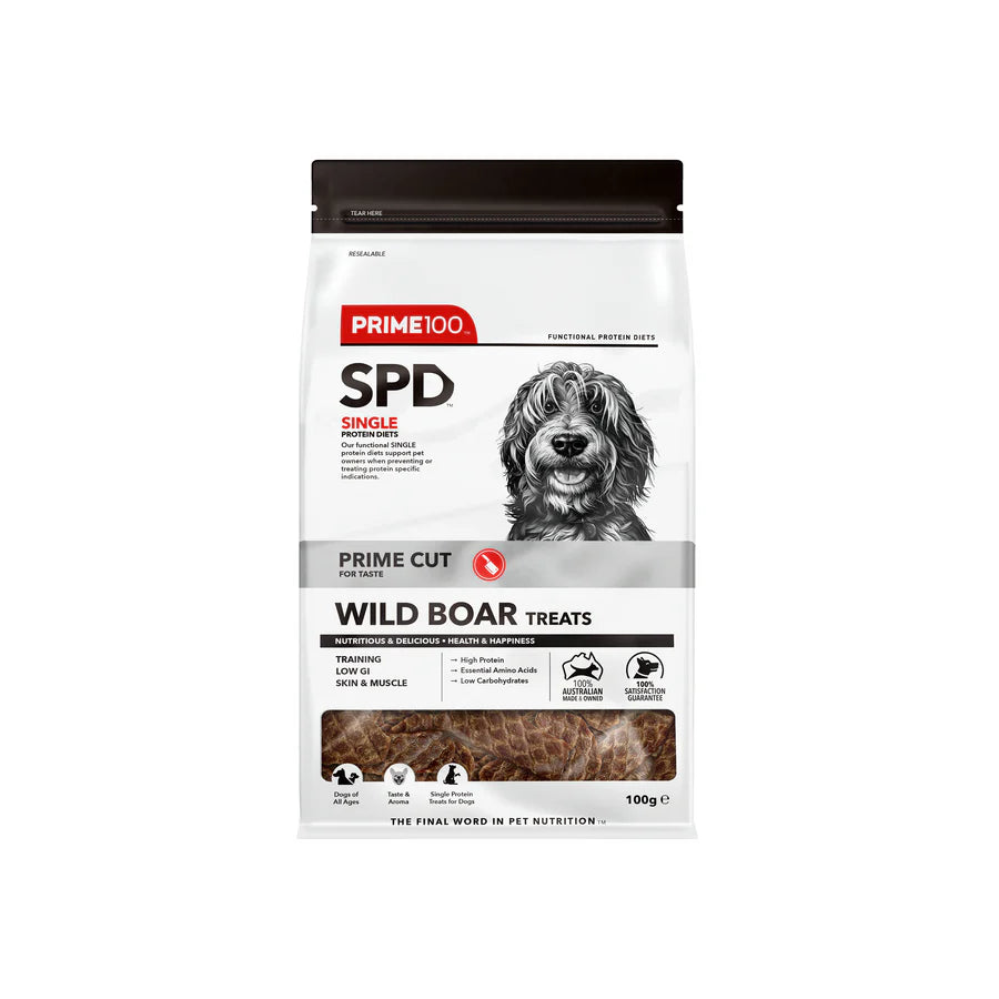 PRIME100 SPD WILD BOAR TREATS 100G