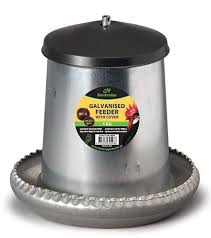 BAINBRIDGE GALVANISED FEEDER WITH COVER 5KG
