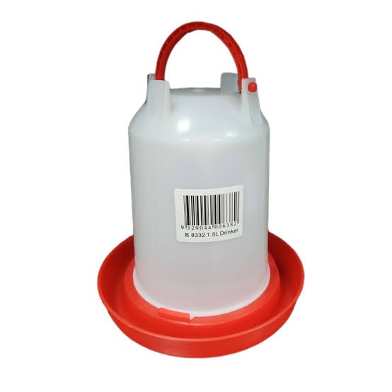 iPetz Poultry Drinkers Red & White