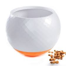 All Fur You Wobbler Slow Feeder Bowl Orange