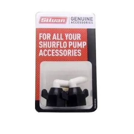 Silvan Shurflo Nut & Elbow 3/8" 2pk
