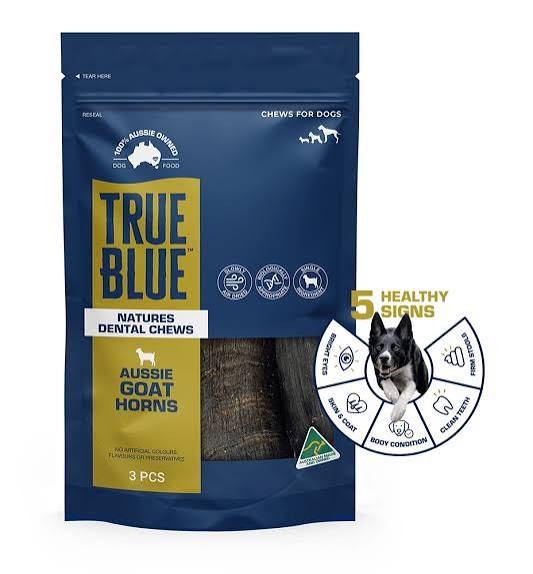 True Blue Aussie Goat Horns 3pcs