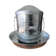 iPetz Chicken Hopper Galvanized Metal 12"