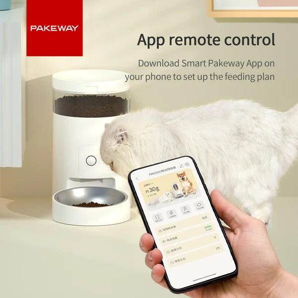 PAKEWAY AUTOMATIC PET FEEDER 4L - WHITE
