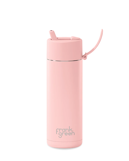 FRANK GREEN 20oz REUSABLE BOTTLE BLUSHED FLIP STRAW LID