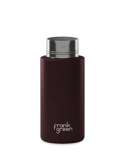 FRANK GREEN 34oz REUSABLE BOTTLE CHOCOLATE WITH GRIP & SIP LID