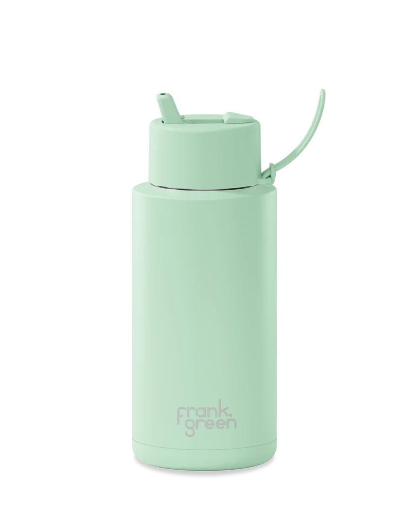 FRANK GREEN 34oz REUSABLE BOTTLE MINT GELATO FLIP STRAW LID