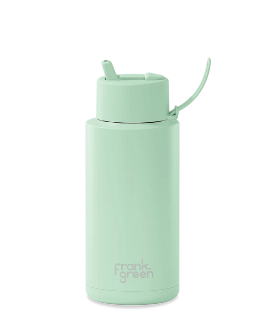 FRANK GREEN 34oz REUSABLE BOTTLE MINT GELATO FLIP STRAW LID