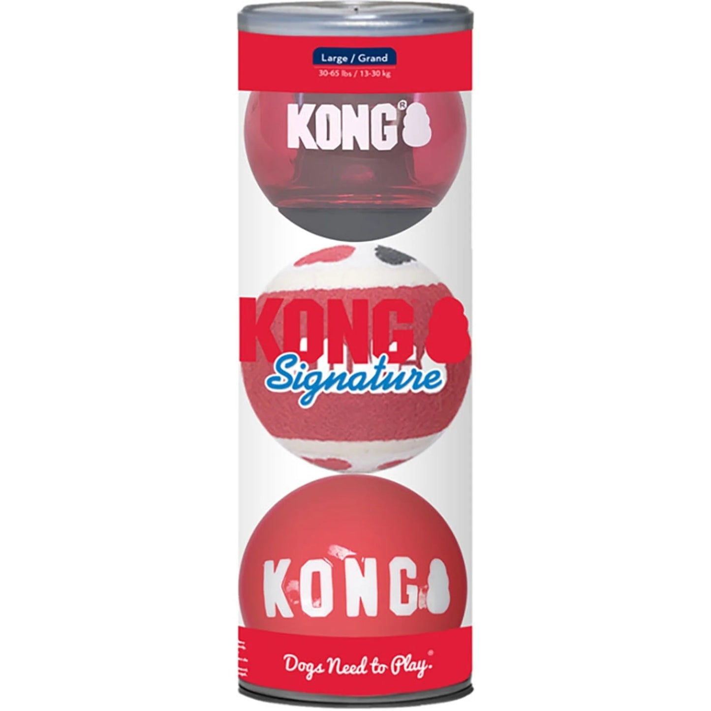 KONG SIGNATURE BALLS 3PK LGE