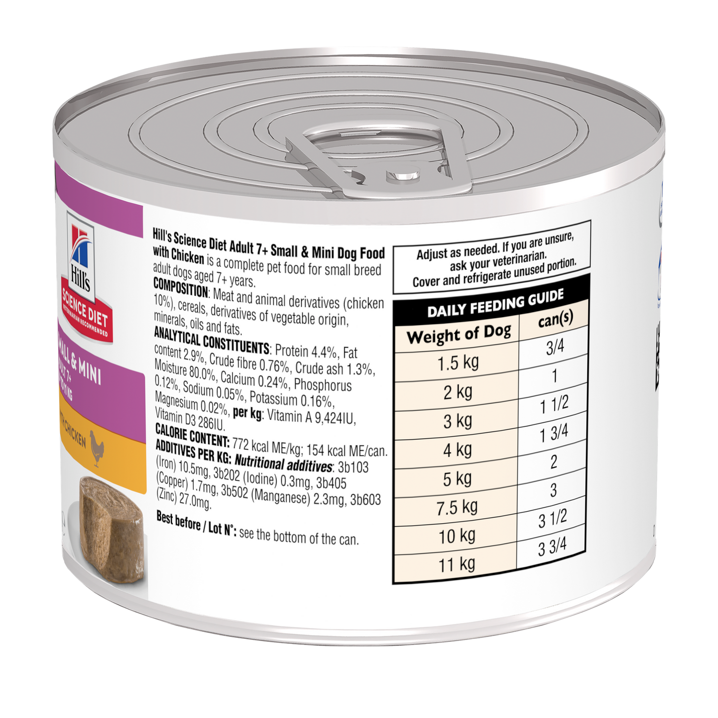 HILLS DOG ADULT 7+ SMALL & MINI WITH CHICKEN 200G