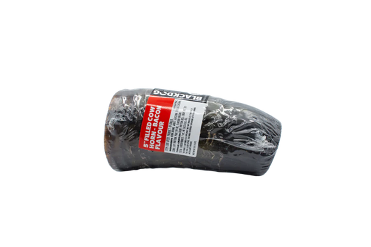 BLACKDOG COW HORN 5" BACON FILLED