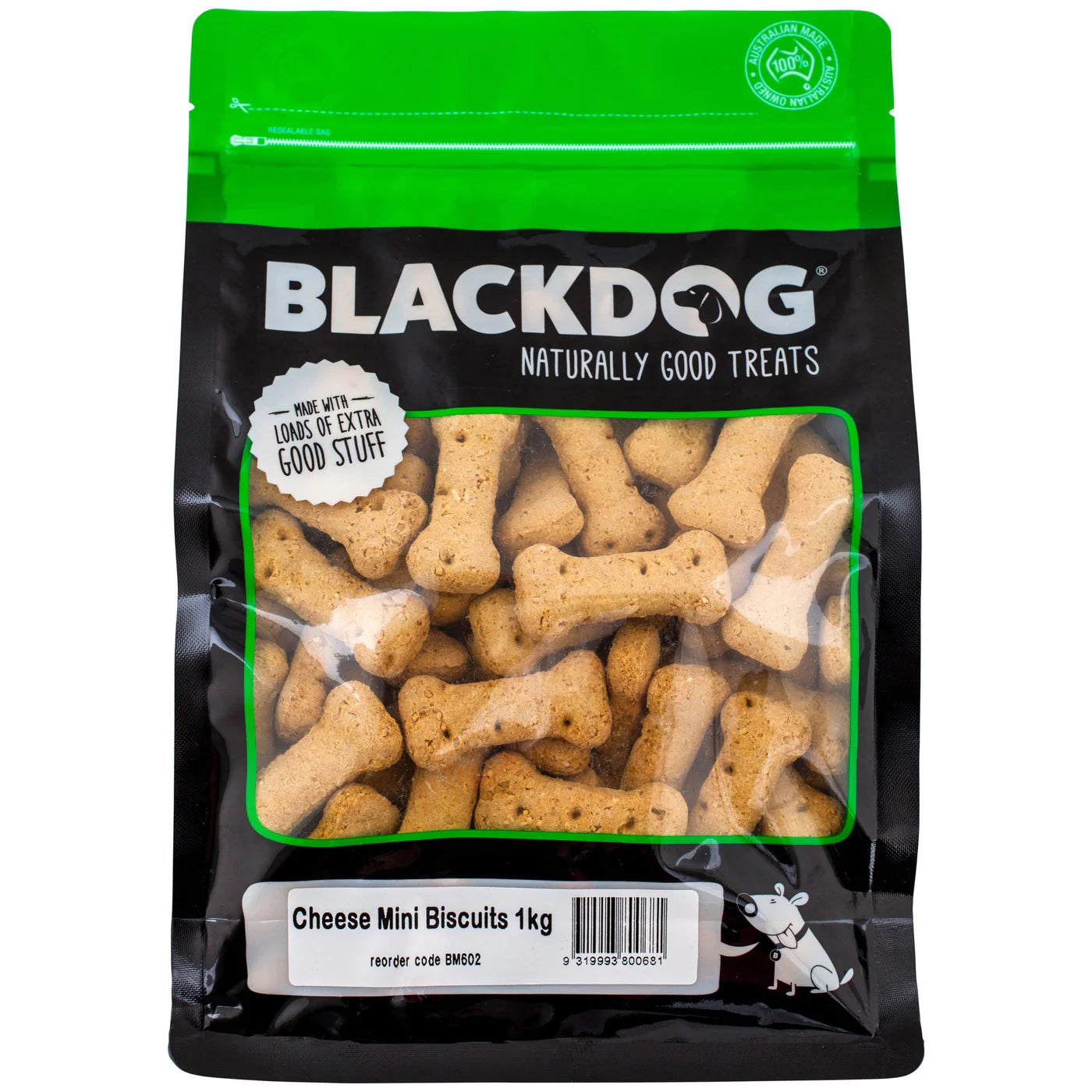 BLACKDOG MINI BISCUITS CHEESE 1KG