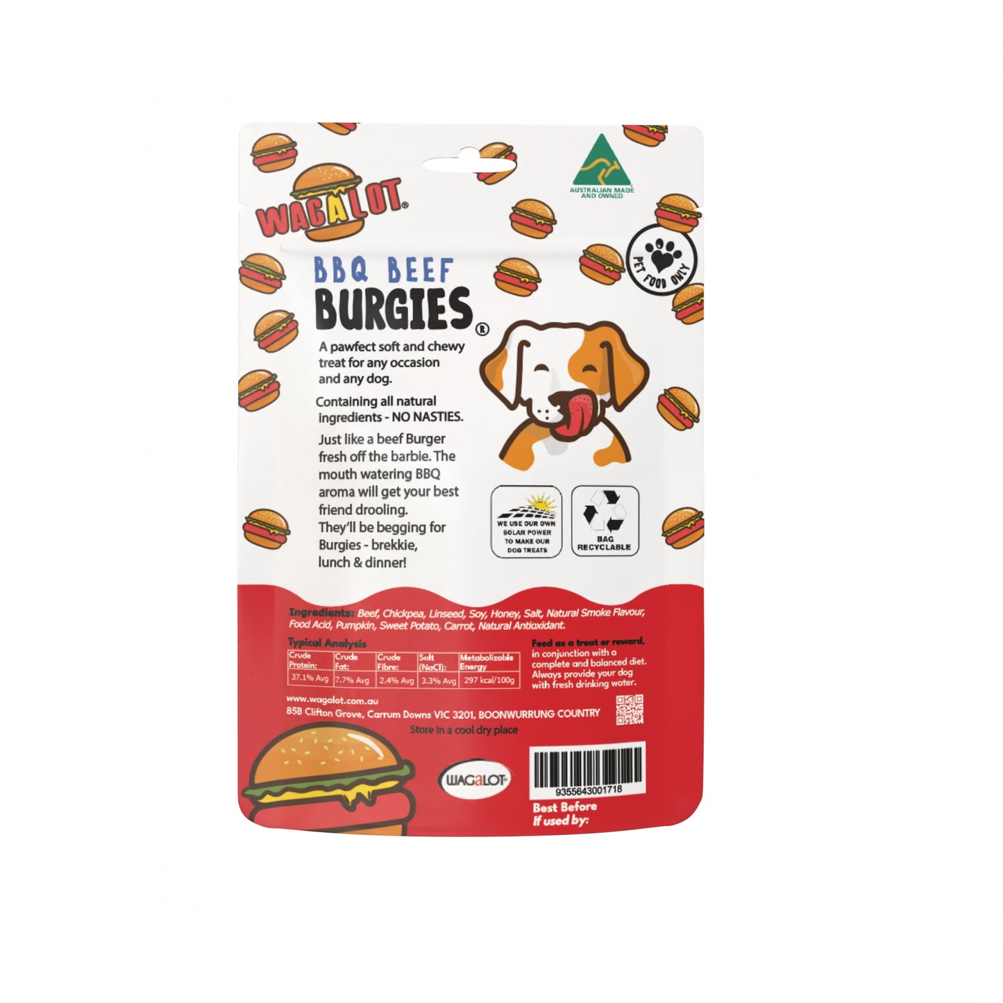 BBQ BEEF BURGIES 110G