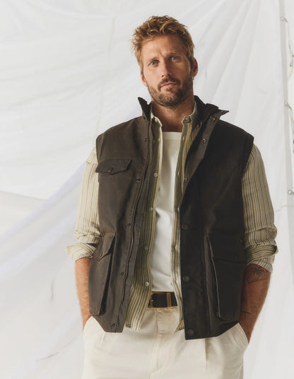 DRIZA-BONE MENS JUMBUCK VEST HERITAGE BROWN