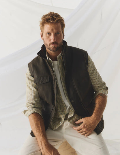 DRIZA-BONE MENS JUMBUCK VEST HERITAGE BROWN