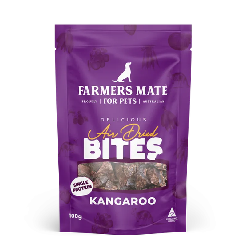 FARMERS MATE KANGAROO AIR DRIED BITES 100G