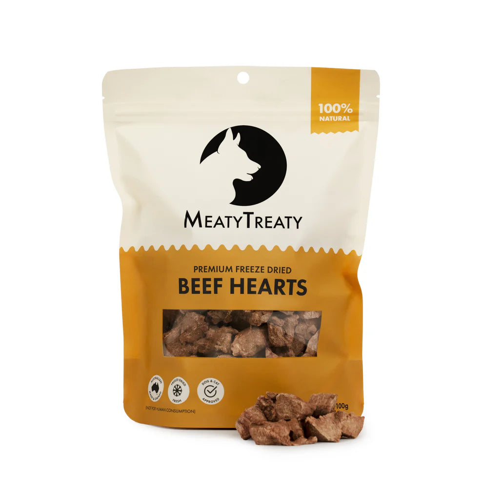 MEATY TREAT BEEF HEARTS 100G