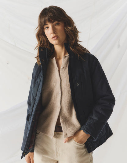 DRIZA-BONE VINTAGE WAX  QUILTED JACKET NAVY