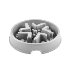 ALL FUR YOU BAMBOO SLOW FEED BOWL GREY