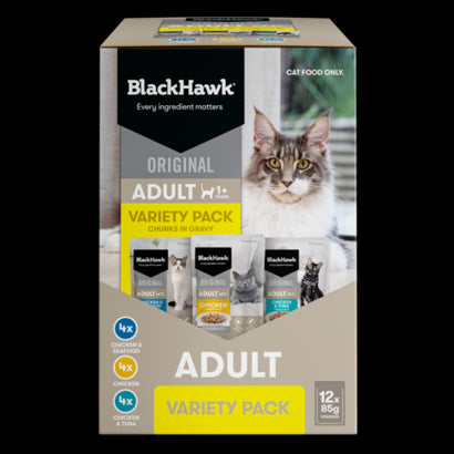 BLACKHAWK CAT VARIETY PACK IN GRAVY 12 X 85G