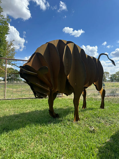 BULL METAL SCULPTURE - SMALL