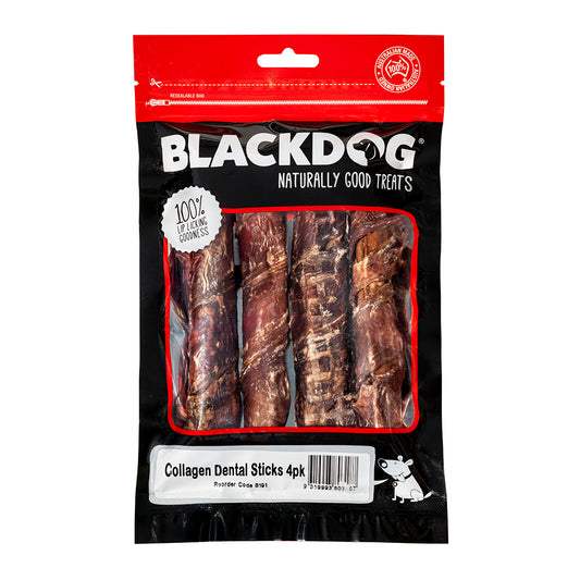 BLACKDOG COLLAGEN DENTAL STICK 4PK