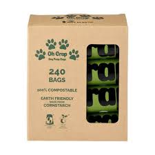 OH CRAP COMPOSTABLE DOG POOP BAGS (240 Bags)