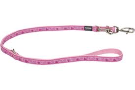 RED DINGO DOG LEAD BREEZY LOVE PINK