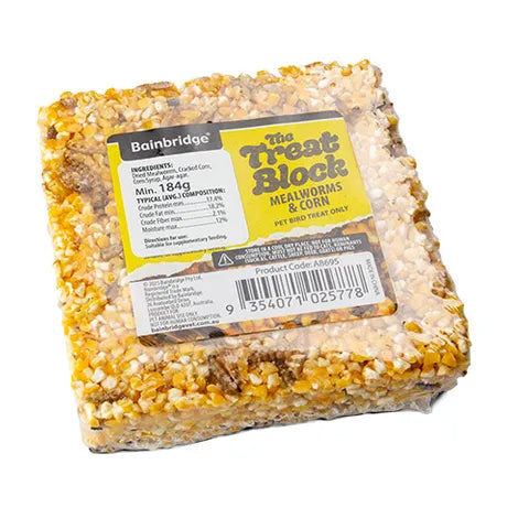 BAINBRIDGE CHICKEN TREAT BLOCK - MEALWORMS AND CORN