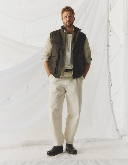 DRIZA-BONE MENS JUMBUCK VEST HERITAGE BROWN