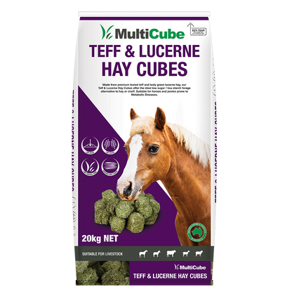 MULTICUBE TEFF & LUCERNE CUBES 20KG