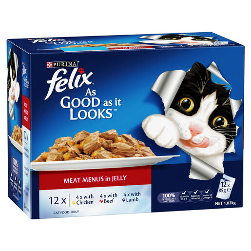 FELIX MEAT MENU IN JELLY 12X85G