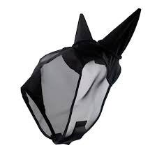 Bainbridge Fly Mask Mesh with Ear Covers, Black, Cob