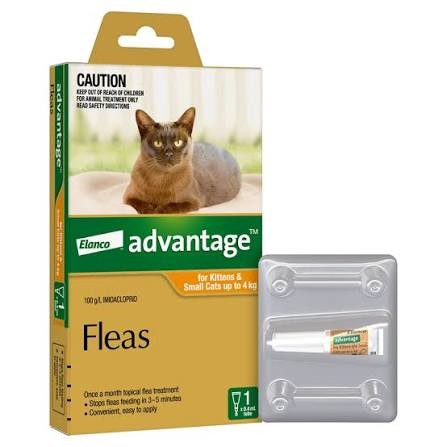 Advantage Spot On For Cats 0-4kg Fleas 1pk