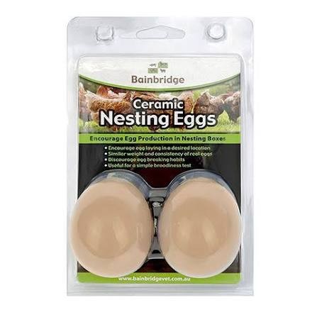 Bainbridge Ceramic Poultry Nesting Eggs (Pack of 2)