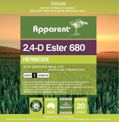 Apparent 2-4D Ester 680 20Ltr