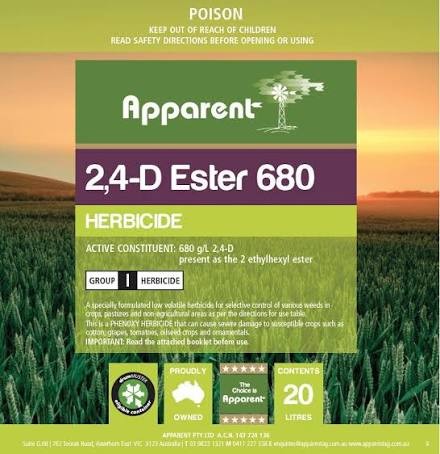 Apparent 2-4D Ester 680 20Ltr