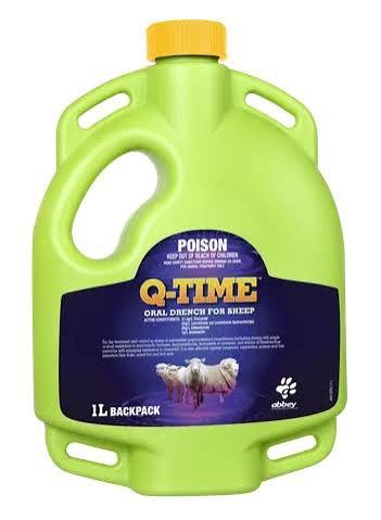 Abbey Q-Time Oral Drench For Sheep 1Ltr Backpack