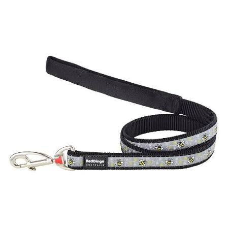 Red Dingo Dog Lead Bumble Bee Black