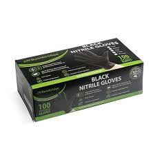 Bainbridge Black Nitrile Gloves Large