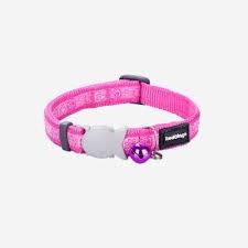 Red Dingo Cat Collar Paw Impressions Hot Pink